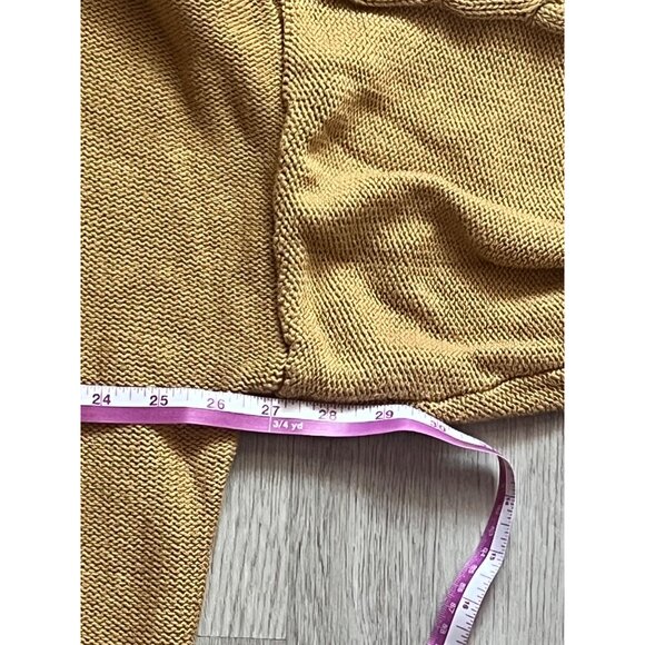 Vetta XL Camel Brown Organic Cotton Cable Knit Sweater Made In USA - Picture 15 of 16